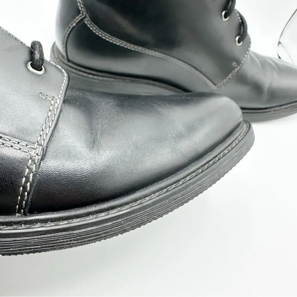 BOSTONIAN Leather Brently Style‎ Chukka Low Boot Shoe BLACK Mens Size 11.5